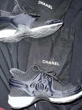 CHANEL Lace-Up Sneakers